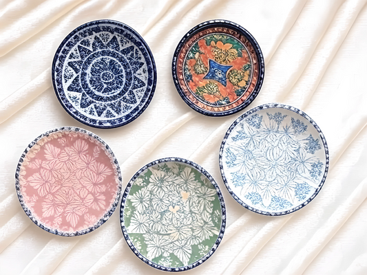 Plato de Talavera Poblana varios diseños y colores