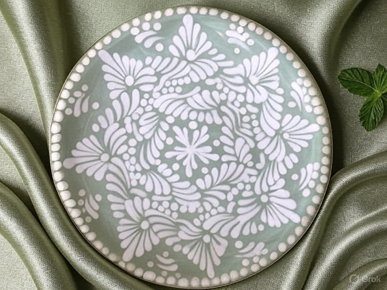 Arreglo plato talavera 25 cms