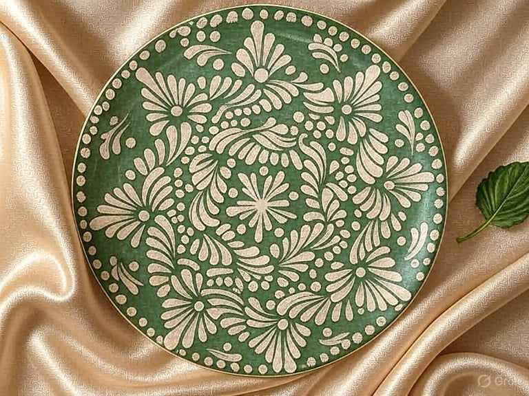 Arreglo plato talavera 25 cms
